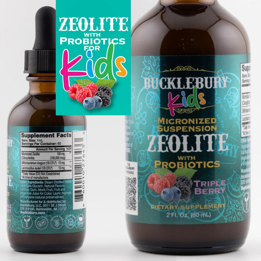 Zeolite For Kids - Delicious Berry-Flavored Zeolite Liquid Suspension With Probiotics - Natural Support For Kids' Health - 2 Fl Oz