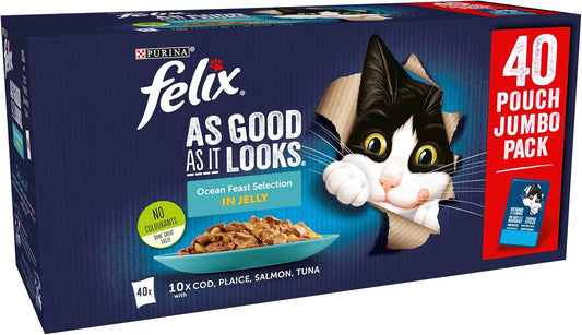 Felix As Good As It Looks Ocean Feasts Cat Food 100 G (Pack Of 40)108851034