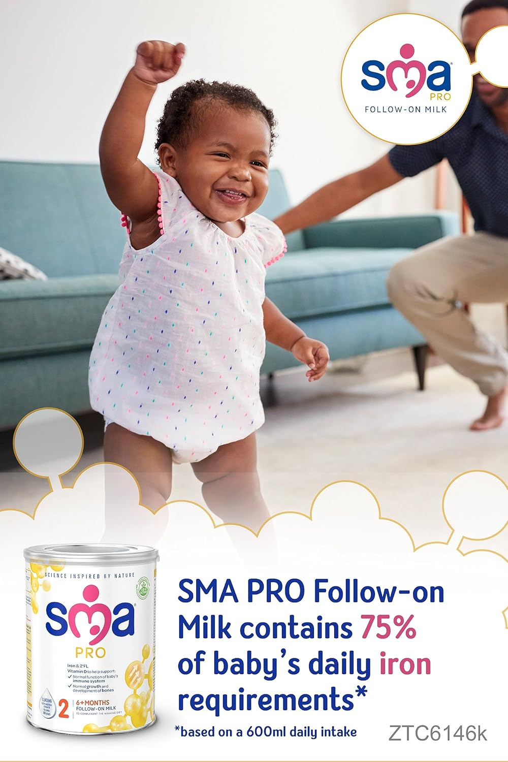 Sma Pro Follow-On Baby Milk - 6-12 Months | Ready To Use, Liquid Formula Milk 200 Ml (Pack Of 60)