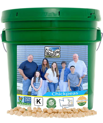 Chickpeas | 25 Lbs | Emergency Food Storage Bucket | Non-Gmo | Grown On Our Family Farm | Bulk