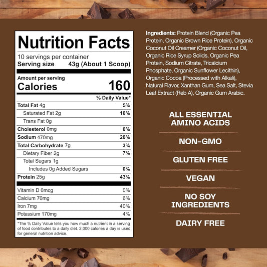 Amazing Grass Vegan Protein Powder, Plant Based Organic Blend With 25G