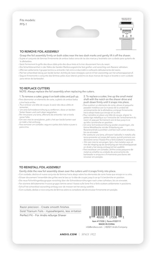 Andis Resurge Replacement Foil & Cutters