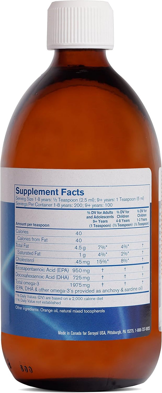Pharmax Finest Pure Fish Oil With Essential Oil Of Orange | Supports Bone, Brain, And Cardiovascular Health | 16.9 Fl. Oz