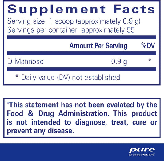 Pure Encapsulations D-Mannose Powder - For Urinary Tract Support - Urinary Tract Support & Bladder Health* - Easy Dissolve Powder - Non-Gmo & Vegan - 1.76 Oz