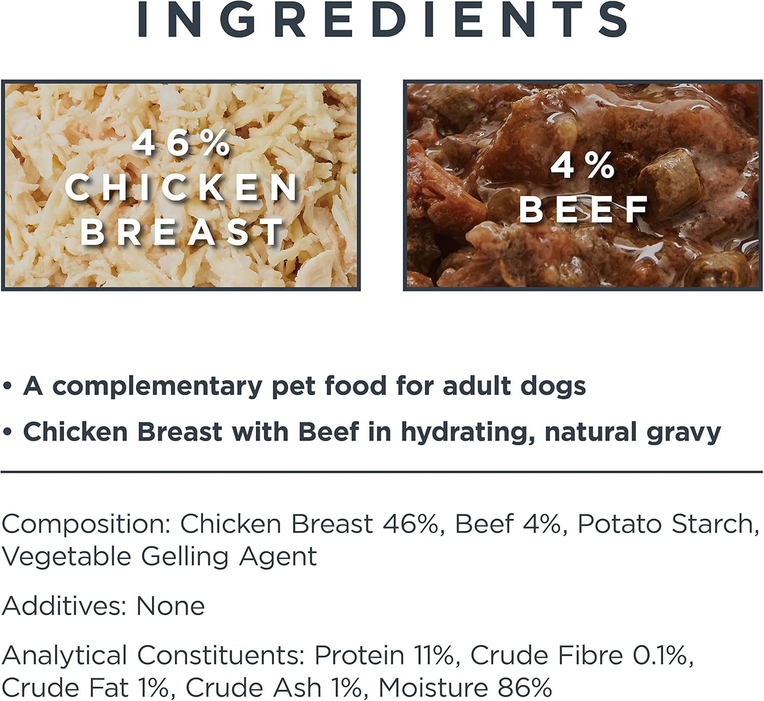 Encore 100% Natural Wet Dog Food, Grain Free Chicken with Beef in Gravy Pack of 12 x 156g Tins :Pet Supplies