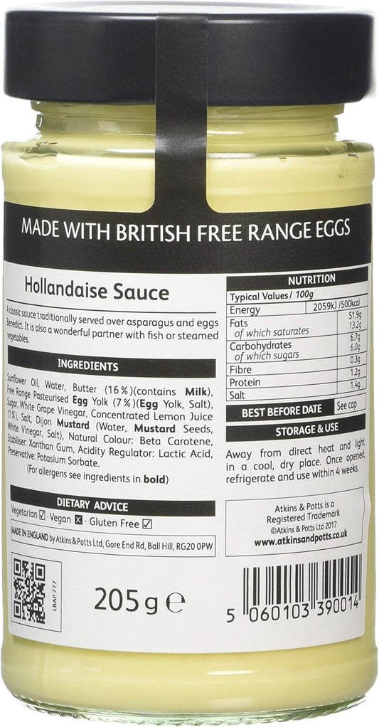 Atkins & Potts | Hollandaise Sauce | 6 X 205G