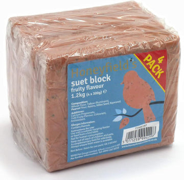 Marriage'S Honeyfields Suet Block With Fruity Flavour (4 Pack) For Wild Birds71505197