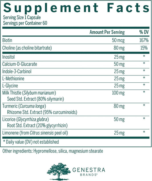 Genestra Brands Liver Support & Detoxification | Supports Healthy Liver Function And Detoxification | 60 Capsules