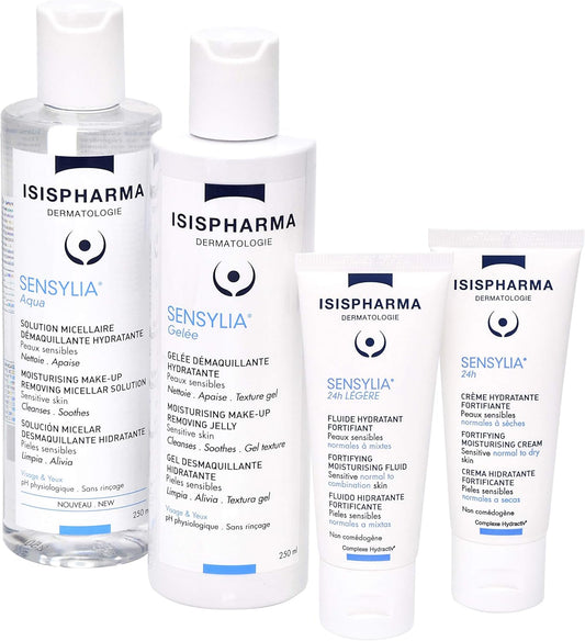 Isispharma Sensylia Moisturizing Cream 40 Ml - Face Cream For Normal To Sensitive Skin - Nourishing Fluid And Mattifying Texture - Family Size Face Moisturizer - Glass Skin Effect - Made In France