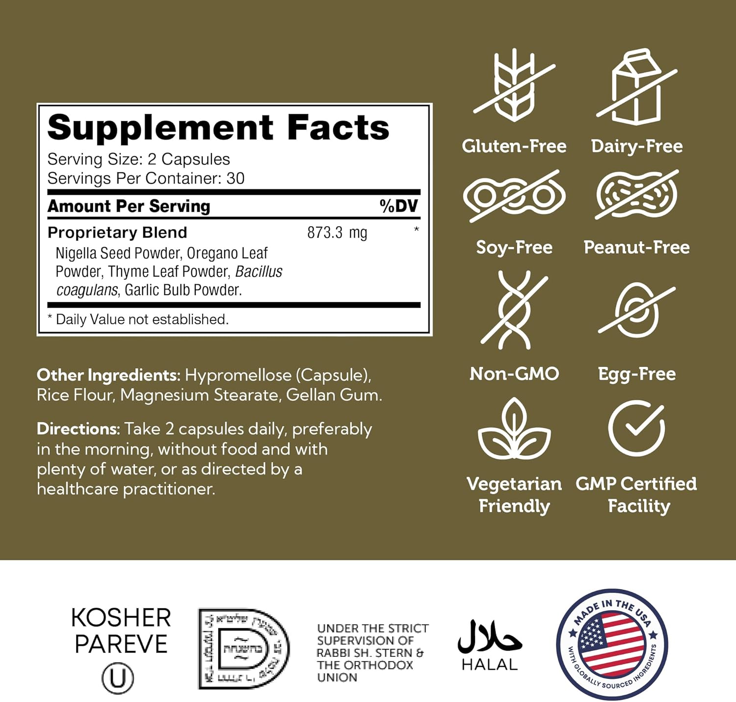 Zahler - Candaid Cleanse Digestive Health Supplement With Probiotics For Women & Men - Daily Adults, Men & Women Probiotic For Gut Health & Overgrowth - Kosher (60 Capsules) : Health & Household