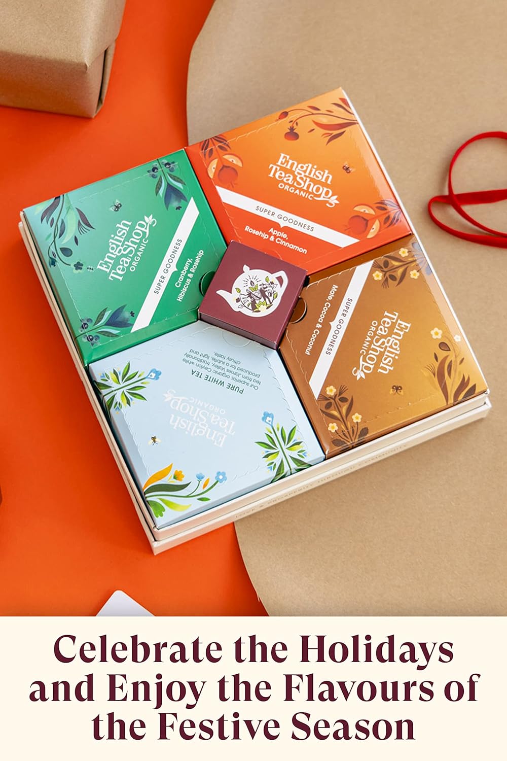 English Tea Shop Organic Festive Delight Moments - 32 Tea Bag Sachets : Amazon.co.uk: Grocery