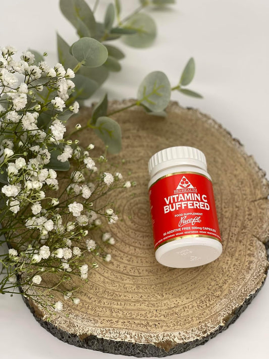 Bio-Health Buffered Vitamin C Tablets, Pure Vitamin C Supplements, Bonded With Calcium For Boosting Immune System, Stomach Friendly, Suitable For Vegetarians And Vegans, Additive Free, 200 Capsules