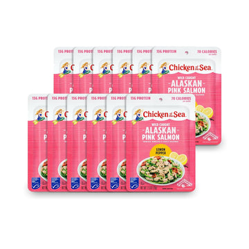 Chicken Of The Sea Wild Caught Alaskan Pink Salmon With Lemon Pepper, 2.5 Oz. Packet (Box Of 12)