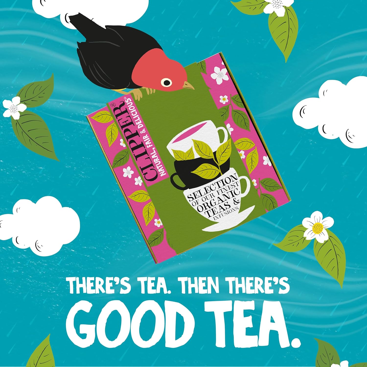 Clipper Tea: Organic Herbal & Green Tea Set, Gift Box – Tea Selection & Sampler With 5 Flavors Including Lemon, Ginger, And Bedtime Teas – Assorted Tea Bags In Colorful Tea Box, 45 Unbleached Tea Bags