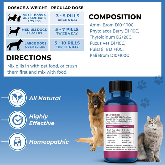 Healthy Weight Supplement For Cats And Dogs - Helps Overweight Pets Control Obesity Through Healthy Fat Burning, Improved Metabolism And Gentle Suppression Of Appetite And Cravings Pills