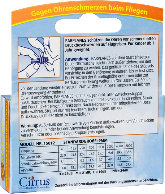 Earplanes Ear Plugs For Children And Small Ears