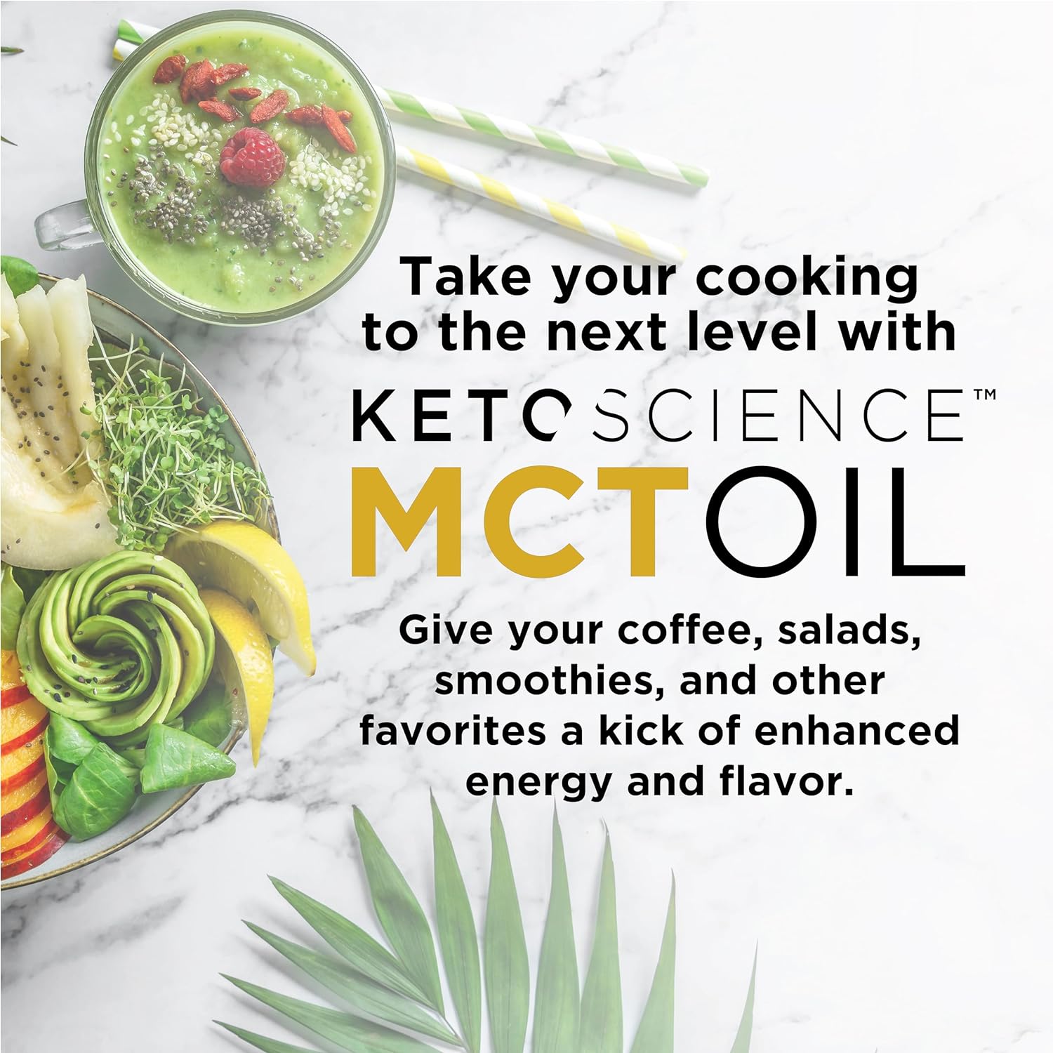 Keto Science Ketogenic MCT Oil Dietary Supplement, Made from 100% Coconuts, Sustained Natural Energy, Helps Burn Fat and Weight Loss, Unflavoured, 15 Fl Oz : Health & Household