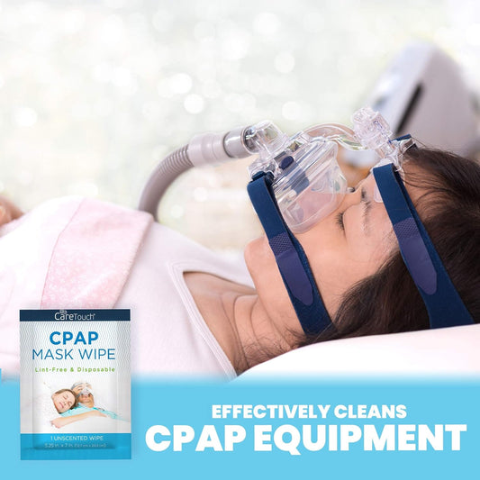 Care Touch Cpap Travel Mask Wipes - 40 Individually Wrapped Cpap Wipes - Unscented - Cleans Cpap, Bipap, Or Other Pap Masks