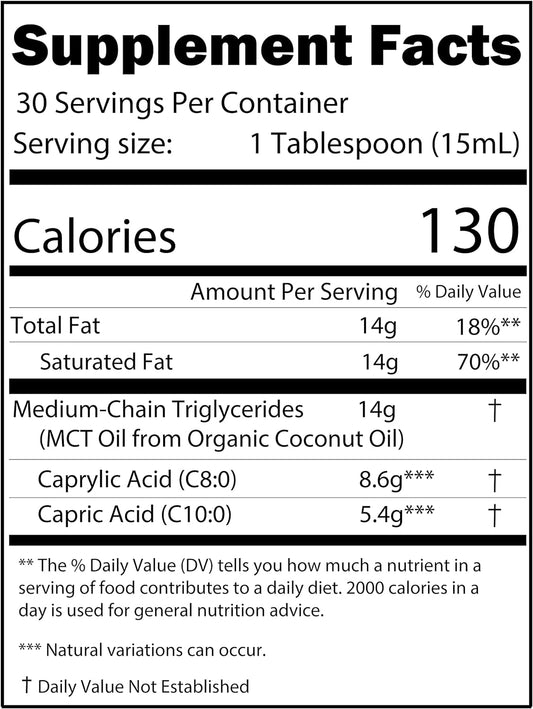Kate Naturals Mct Oil For Coffee & Keto (16Oz) Usda Certified Organic Mct Oil Liquid With Only C8 & C10. Odorless Fuel For Body & Mind. No Aftertaste