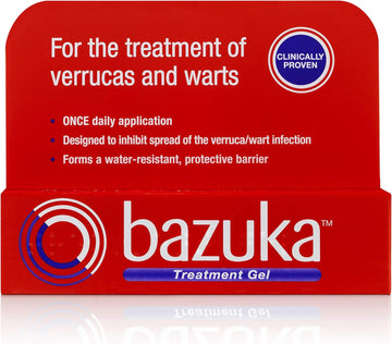 Bazuka Treatment Gel For Effective, Pain-Free Treatment And Removal Of Verrucas And Warts. With Emery Board, 6G