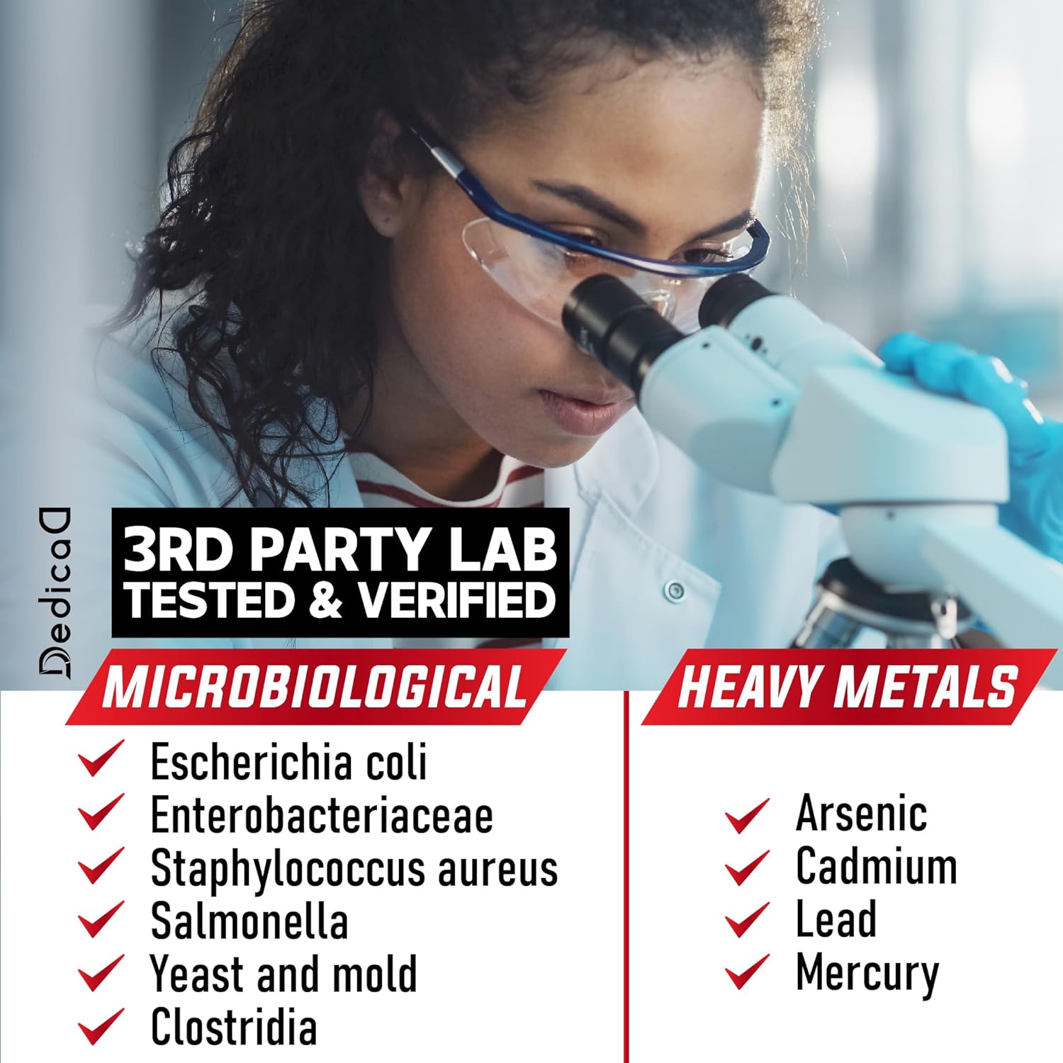 Dedicad 1000Mg Echinacea Goldenseal Capsules - Support Immune System, Well-Being & Overal Health - 60 Veggie Capsules - Non-Gmo, Gluten-Free : Health & Household