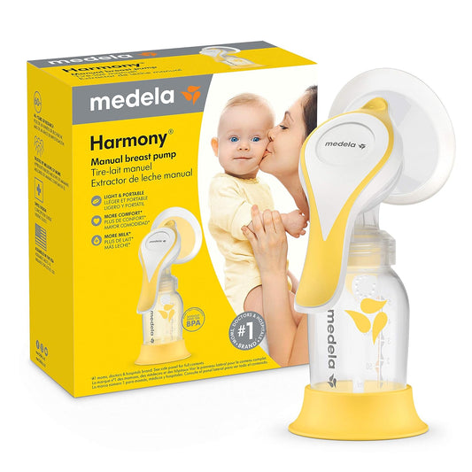 Medela New Harmony Manual Breast Pump With Flex Breast Shield And 100 Count Breast Milk Storage Bags, Compact Single Hand Breastpump, Ready To Use Breastmilk Bags For Breastfeeding