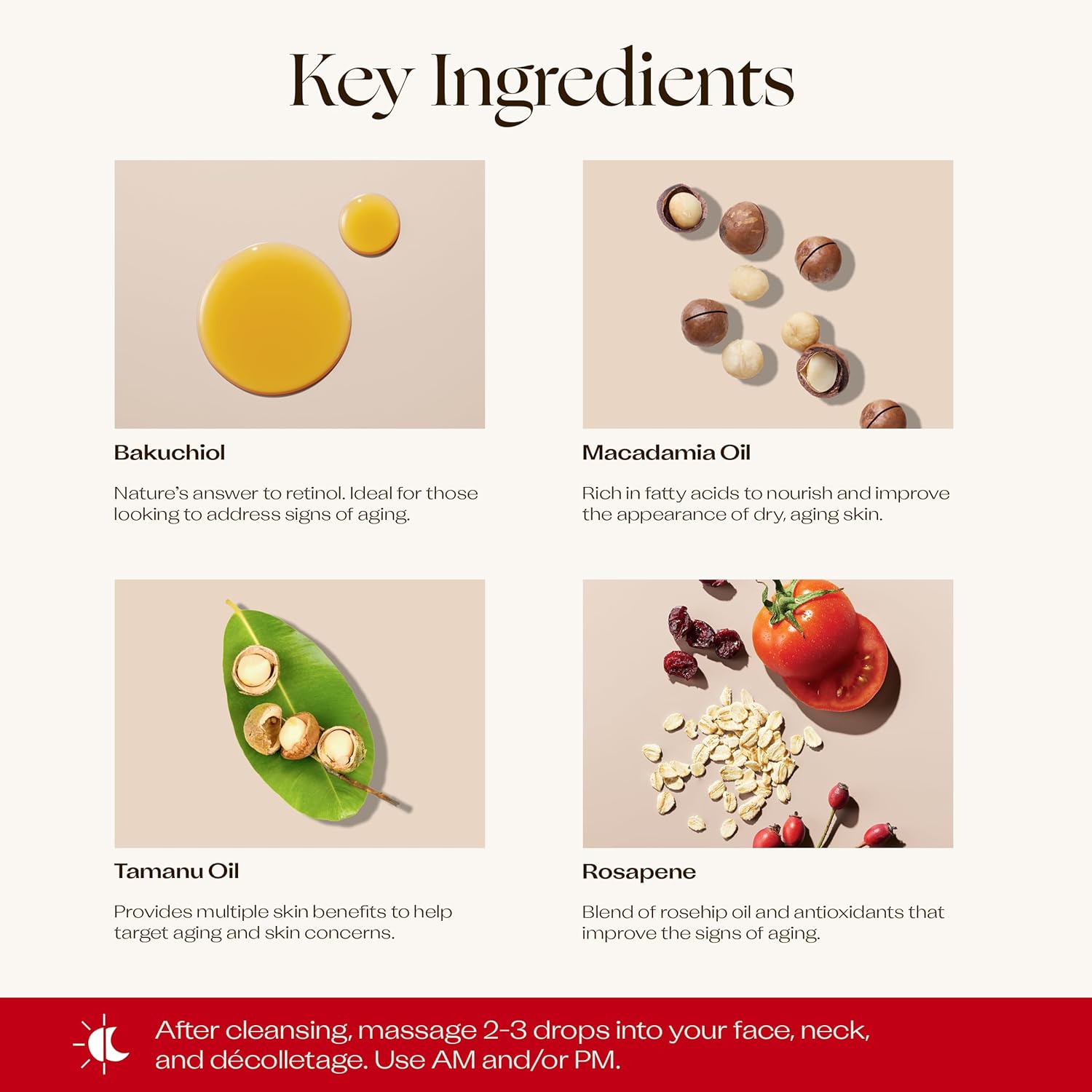 Trilogy Rosapene Bakuchiol Oil, Anti-Aging Natural Active Blend, 1.0 Fl Oz : Beauty & Personal Care