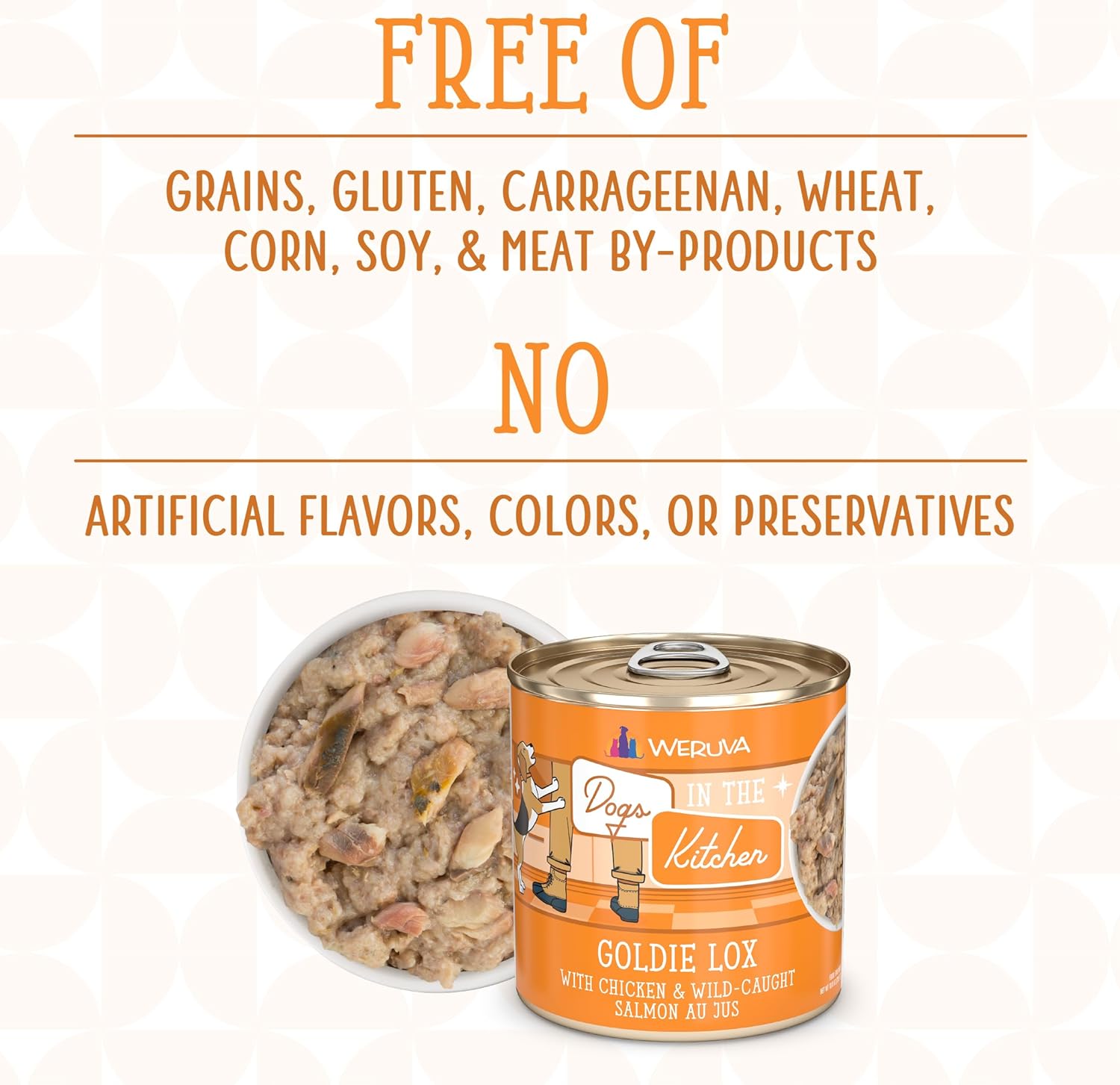 Weruva Dogs in The Kitchen, Goldie Lox with Chicken & Wild-Caught Salmon Au Jus Dog Food, 10oz Can (Pack of 12): Pet Supplies: Amazon.com