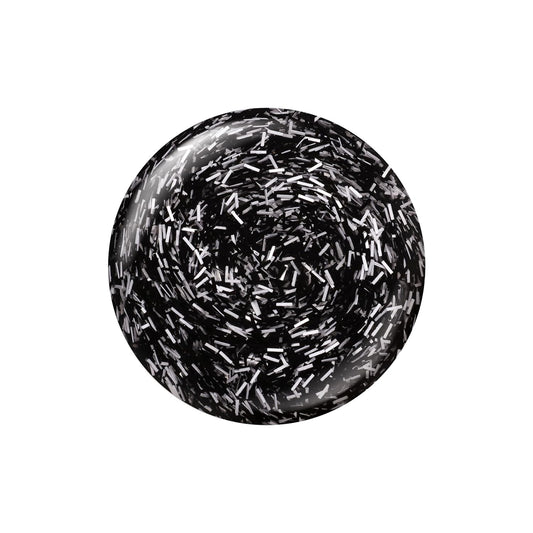 Sally Hansen Miracle Gelā¢, Beetlejuice Ghost With The Most, Long Lasting, Gel-Like Formula, No Uv Lamp Needed, Black Glitter Nail Polish