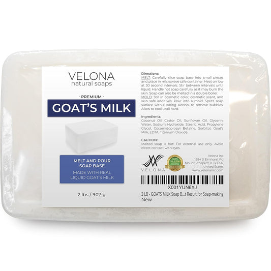 Velona 2 Lb +2 Lb - Goats Milk Soap Base Sls/Sles Free | Melt And Pour | Natural Bars For The Best Result For Soap-Making
