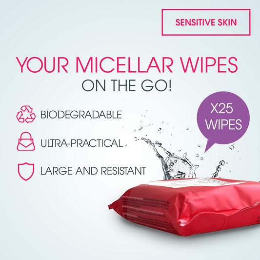 Bioderma - Makeup Remover - Sensibio H2O - Cleansing and Make-Up Removing - Skin Soothing - Makeup Wipes for Sensitive Skin