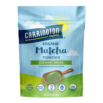 Carrington Farms β Organic Matcha Powder - Finely Milled Green Tea Leaves - Bold And Rich Flavor - Energy Booster - Low Calorie 3.5 Ounce Bag - Package May Vary
