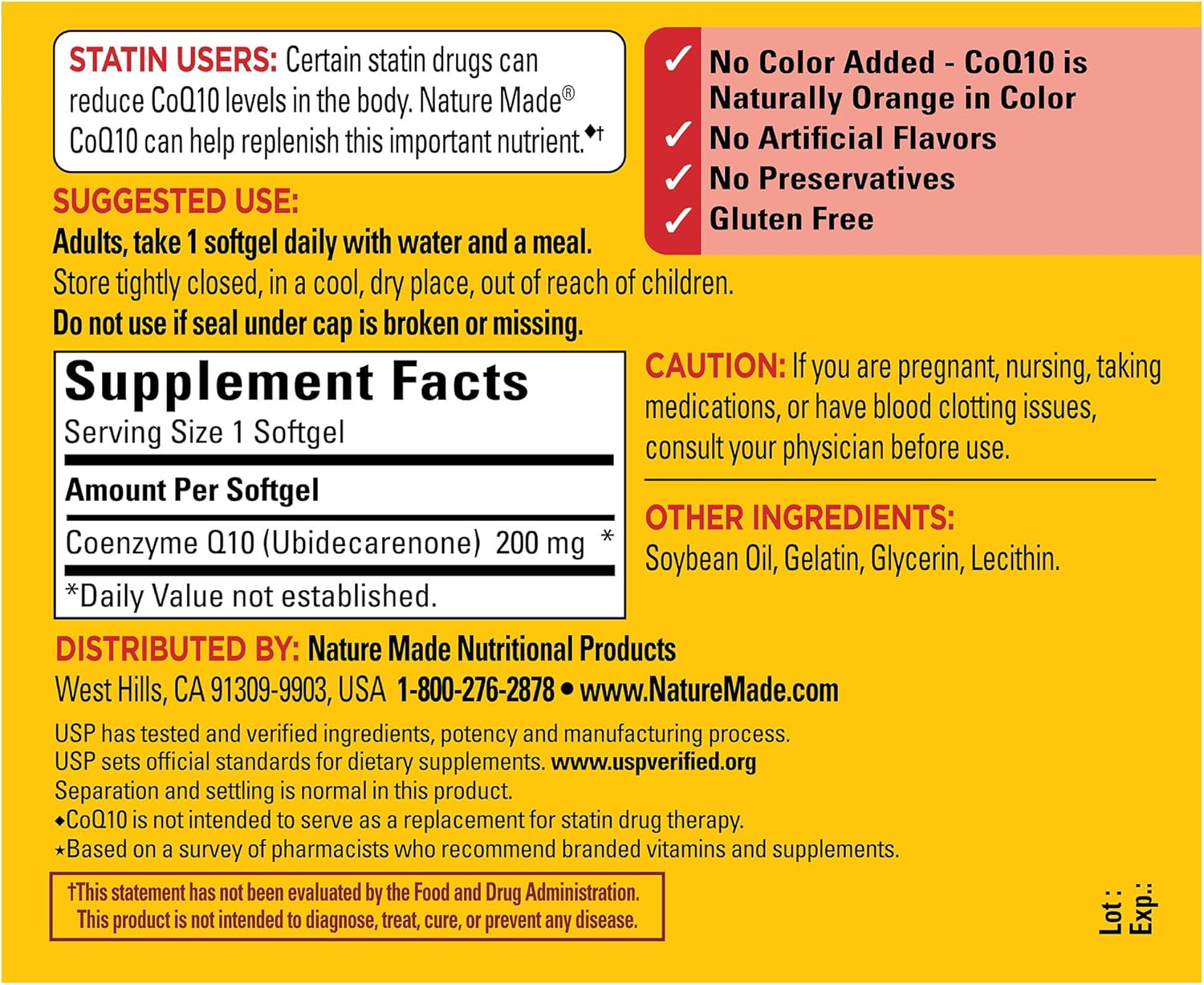 Nature Made Coq10 200 Mg Softgels (140 Count) : Health & Household
