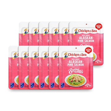 Chicken Of The Sea Pink Salmon, Wild-Caught, Skinless & Boneless, 5-Ounce Packets (Pack Of 12)
