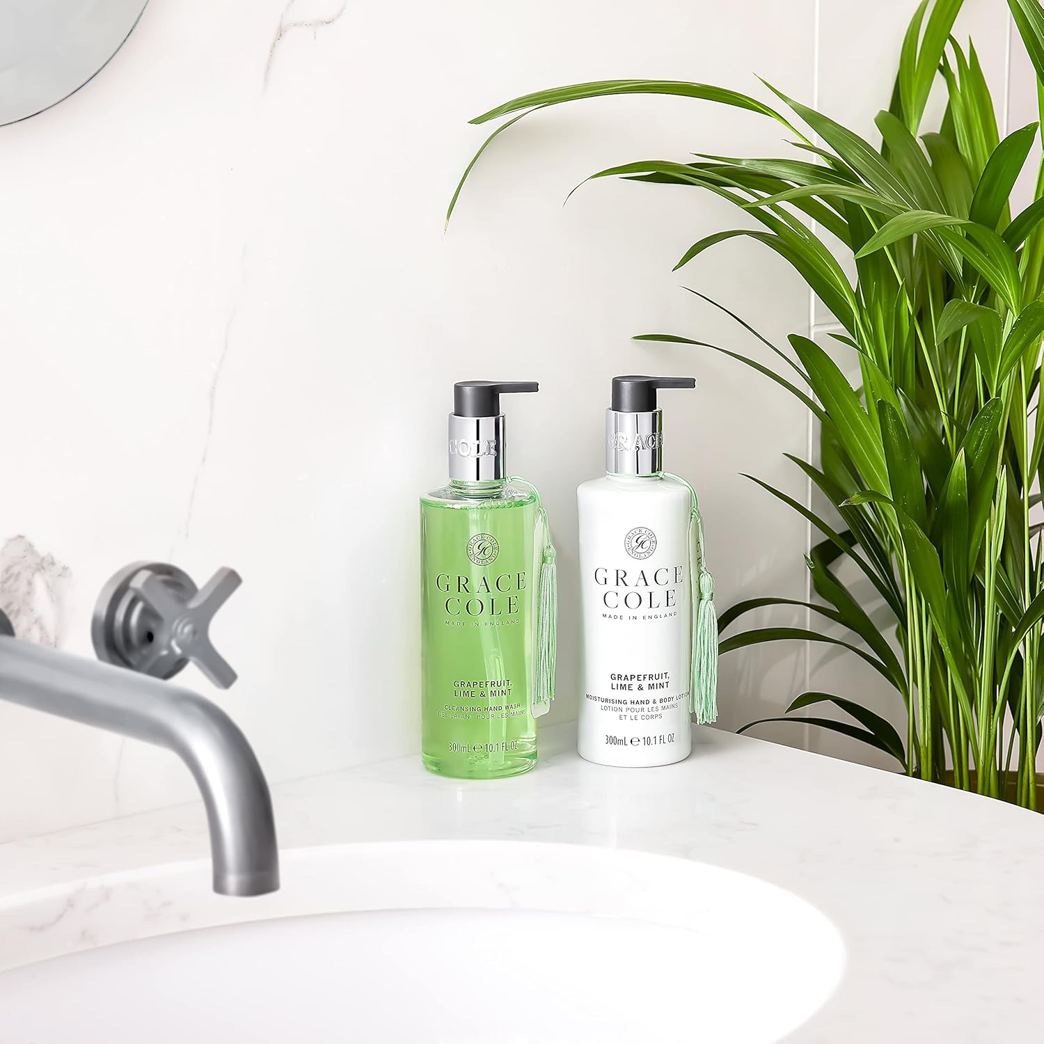 Grace Cole Grapefruit Lime & Mint Hand Duo Set Gift Set 1 x Hand Wash, 1 x Hand & Body Lotion 300ml - Essential Oils - Vegan - Made In England : Amazon.co.uk: Beauty