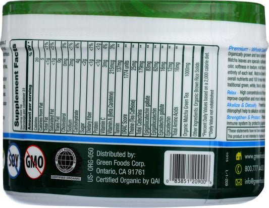 Green Foods Organic Matcha Green Tea - 5.5 Oz