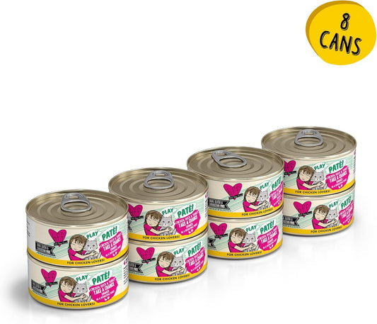 Weruva B.F.F. Play - Best Feline Friend PatƩ Lovers, Aw Yeah!, Chicken, Duck & Turkey Take A Chance With Chicken, Duck & Turkey, 5.5Oz Can (Pack Of 8)