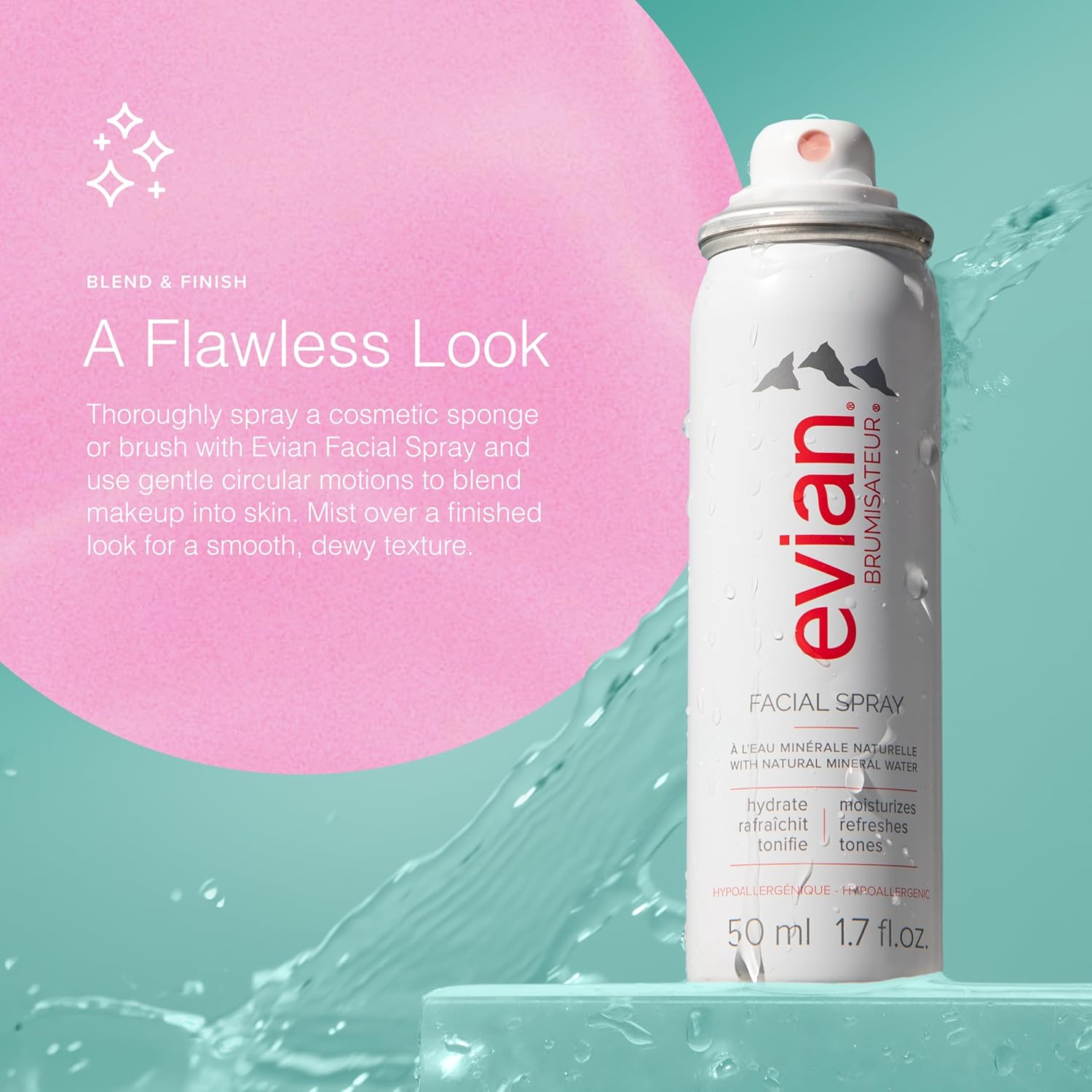 Evian Natural Mineral Water Facial Spray, 10 Oz. : Beauty & Personal Care