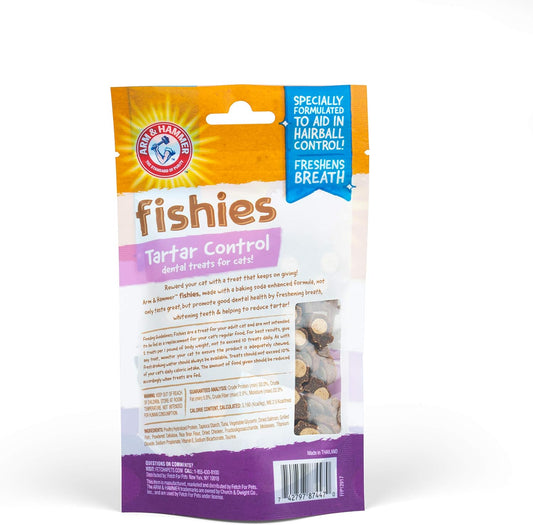 Arm & Hammer Cat Dental Care Fishies Cat Dental Treats | Tartar Control Cat Treats For Cat Dental Care For Adult Cats In Salmon Flavor Baking Soda Helps Clean Cat Teeth
