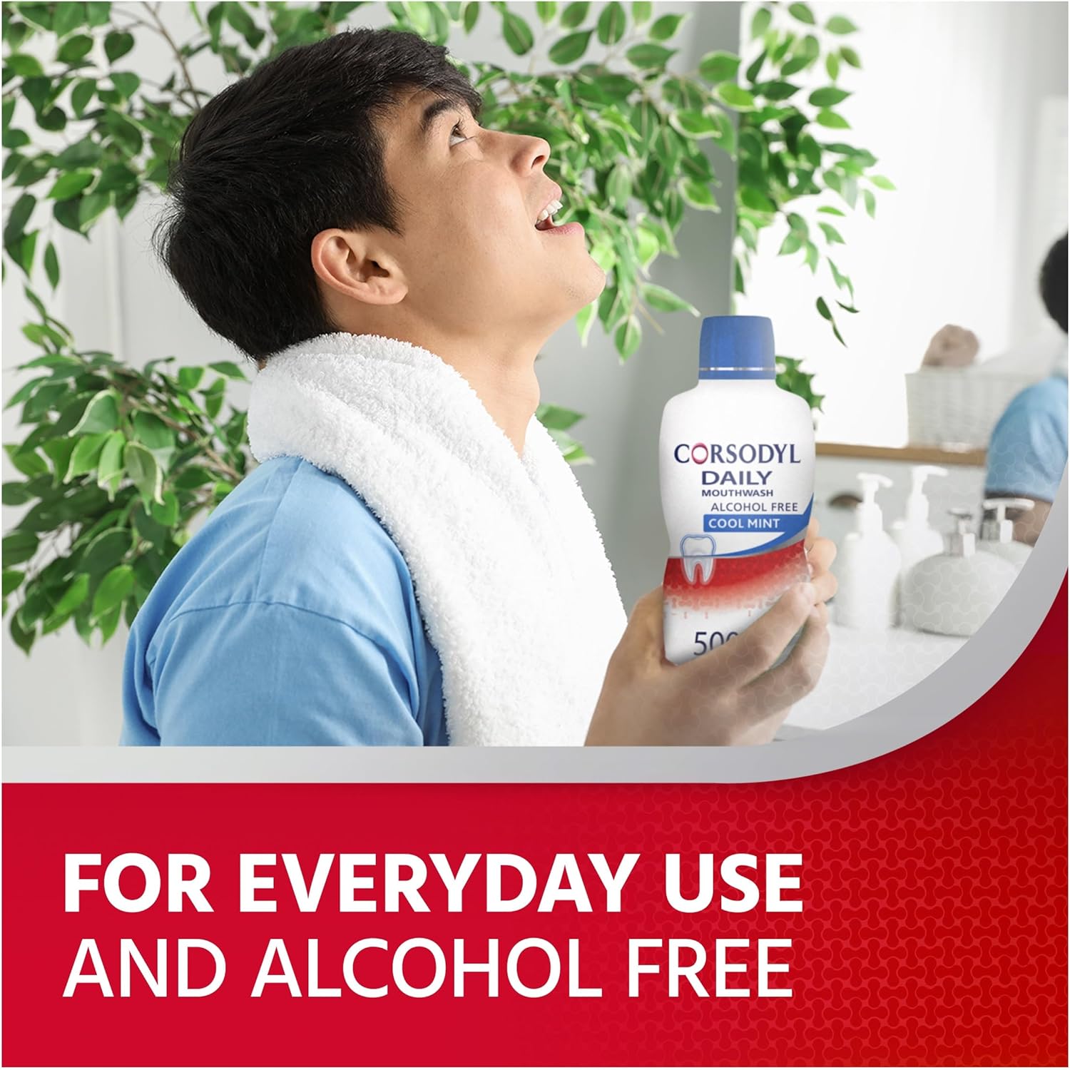 Corsodyl Mouthwash Daily Gum Health, Fluoride Mouthwash, Alcohol Free, Cool Mint, 500ml : Amazon.co.uk: Health & Personal Care