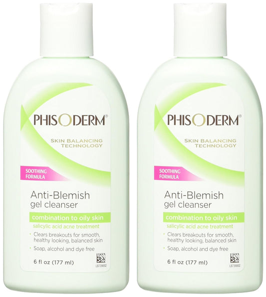 Phisoderm Anti-Blemish Gel Cleanser 6 Oz (3 Pack)