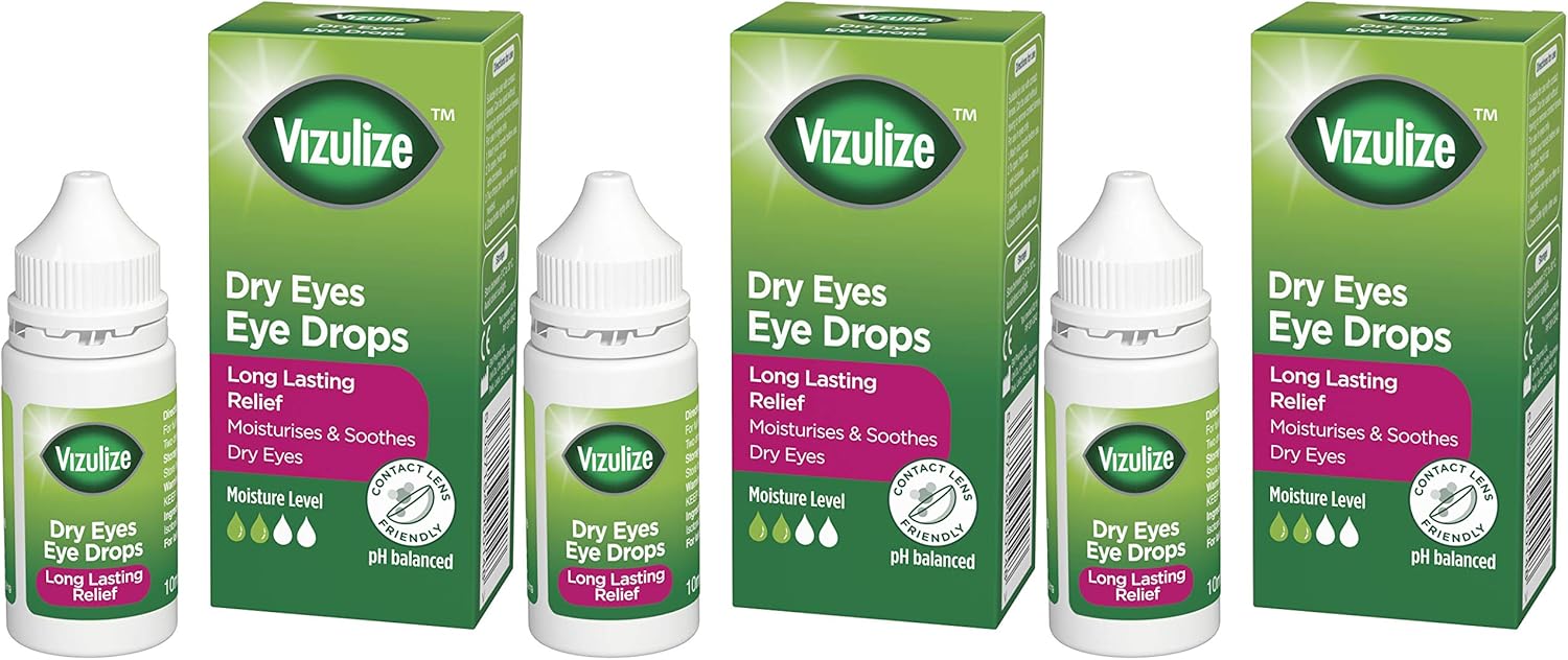 Vizulize Dry Eye Drops, for Dry, Irritated & Uncomfortable Eyes, 3 x 10 ml Bottles : Amazon.co.uk: Health & Personal Care
