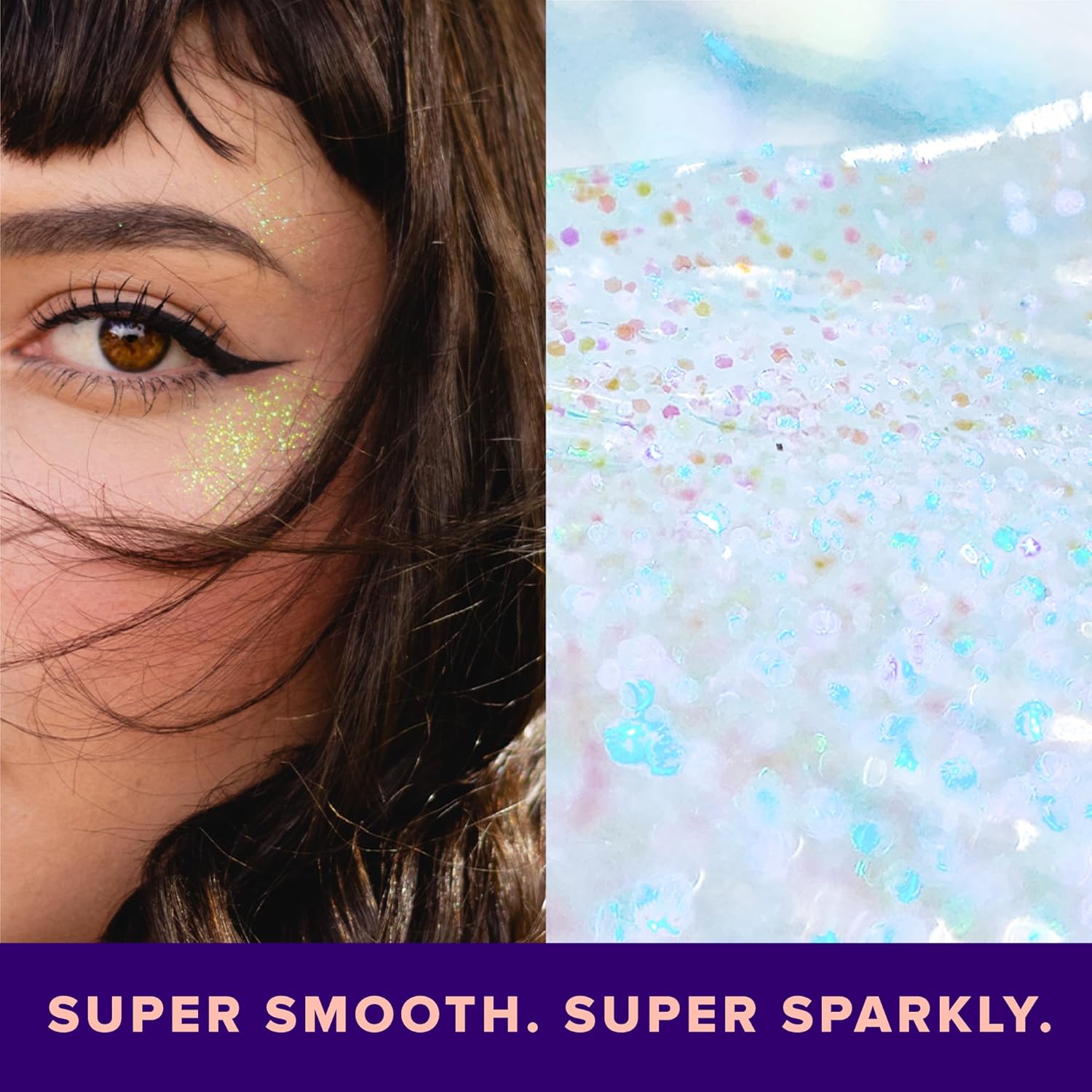 Unicorn Snot Face & Body Bio Glitter - Cosmetic-Grade Holographic Glitter Gel - Plant-Based Glitter Makeup For Festivals, Raves, Anime Cosplay - Safe For Face, Easy Application & Removal (Galaxy) : Beauty & Personal Care