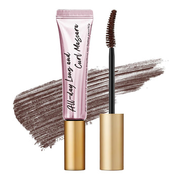 Milktouch All Day Long & Curl Mascara - Lasting Lash Curling Mascara For Straight Lashes | Eye Makeup Mascara Volume And Length | Curl-Enhancing Smudge Proof Mascara | Lash Lift Mascara 0.35 Oz Brown
