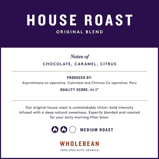 Union Hand Roasted Coffee House Blend Ground Coffee