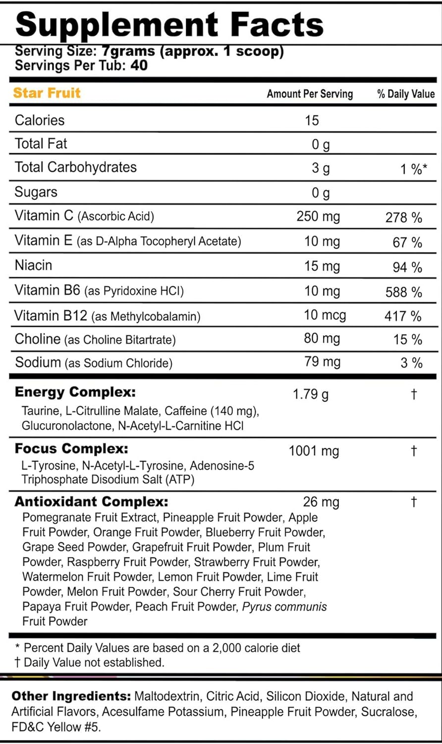 G Fuel Butters Energy Powder, Sugar Free, Clean Caffeine Focus Supplem