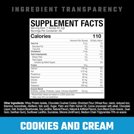 Axe & Sledge Farm Fed 100% Whey Protein Isolate | 25G Protein | Low Carb, Low Sugar, Gluten Free | Protein Powder For Men And Women | Keto | Made In The Usa | 28 Servings, Cookies And Cream