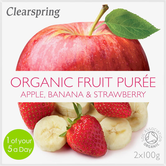 Clearspring Organic Fruit Purée - Apple, Banana & Strawberry