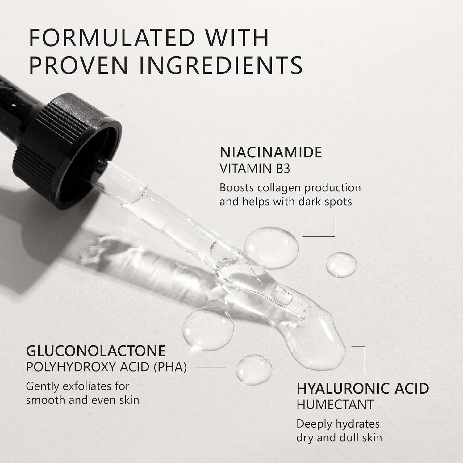 Asterwood 10% Niacinamide Serum For Face - Anti-Aging, Pore Minimizing, Hydrating - With Vitamin B3 And Hyaluronic Acid - Tone, Texture - Fragrance-Free - 1 Fl Oz : Beauty & Personal Care