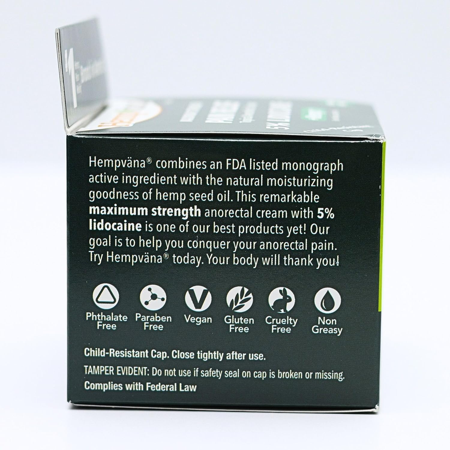 Hempvana Lidocaine 5% Relief Cream, AS-SEEN-ON-TV, Strongest Cream, Numbs Irritated Nerves for Fast Anorectal Relief, Enriched with Hemp Seed Oil, Non-Greasy & Odor-Free, 4-oz Jar : Health & Household